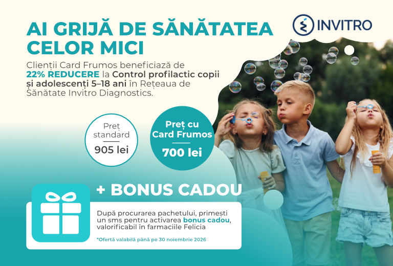 Control profilactic copii Invitro cu Card Frumos