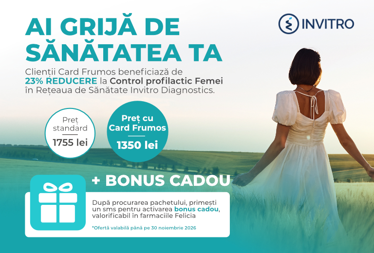 Control profilactic Femei Invitro cu Card Frumos