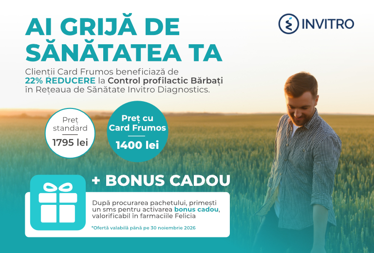 Control profilactic Bărbați Invitro cu Card Frumos