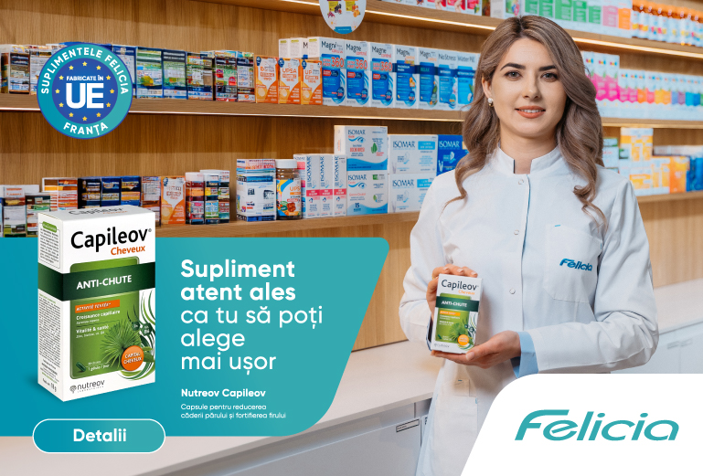 Nutreov Capileov Anti-cădere disponibil la Farmacia Felicia