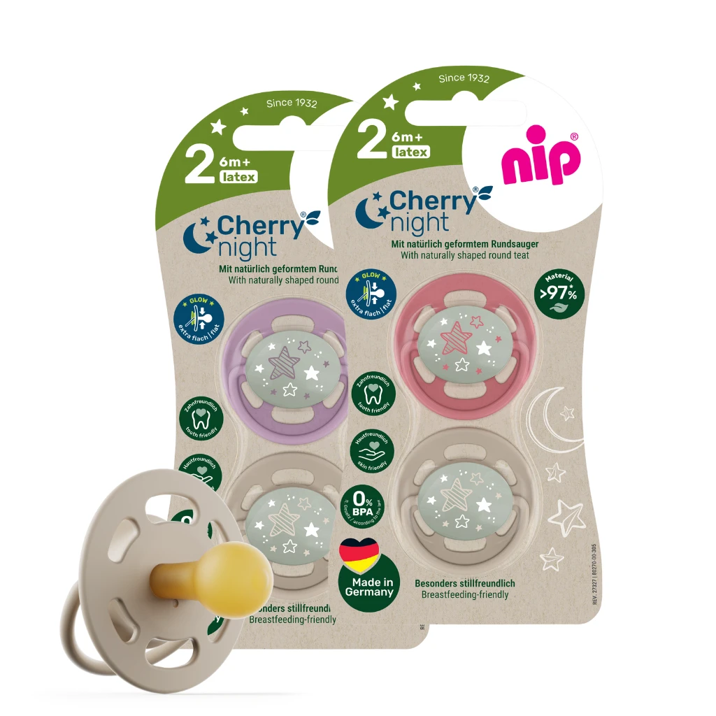 NIP Cherry Night F Suzetă latex, mărimea 2 (6+luni) N2