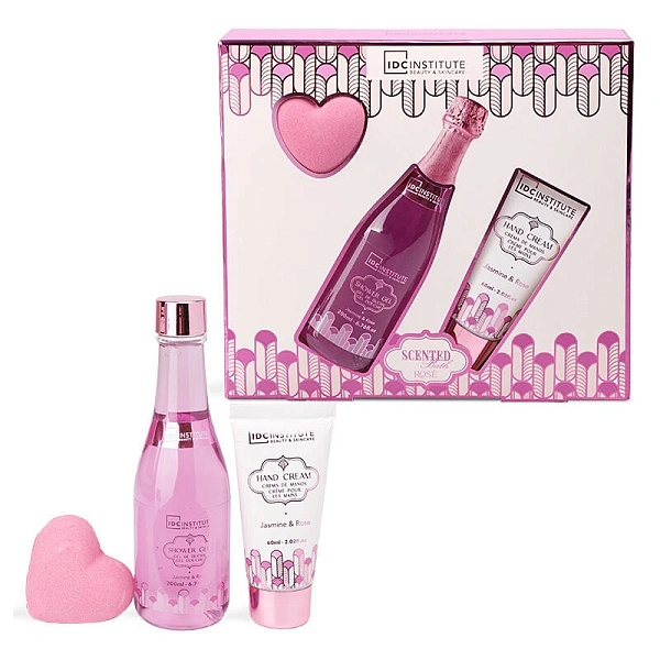 IDC Institute Set Scented Bath Rose Complete Care 3 piese