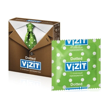 Prezervative Vizit N3 Dotted (relief punctat)