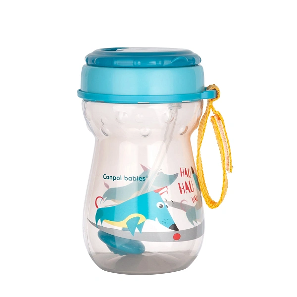 Canpol Baby 56/518 Cană sport cu pai din silicon și greutate 350 ml Canpol Baby 56/518 Cană sport cu pai din silicon și greutate 350 ml