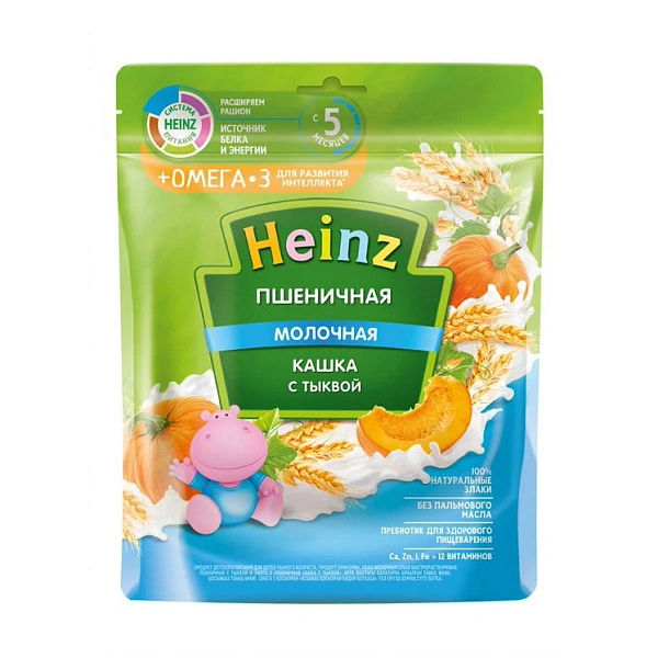 Heinz Terci de griu cu lapte, Om3 cu dovleac 200g Heinz Terci de griu cu lapte, Om3 cu dovleac 200g