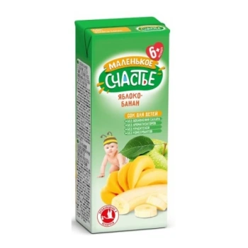 Malenikoe Sciastie Suc măr,banana nectar 0.2l
