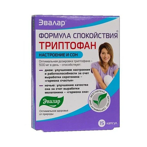 SBA Formula de linistire (Triptofan) caps. N15 (Evalar) SBA Formula de linistire (Triptofan) caps. N15 (Evalar)