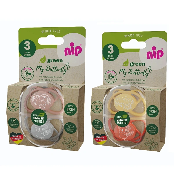 NIP My Butterfly Green F Suzetă silicon, mărimea 3 (16-32luni) N2
