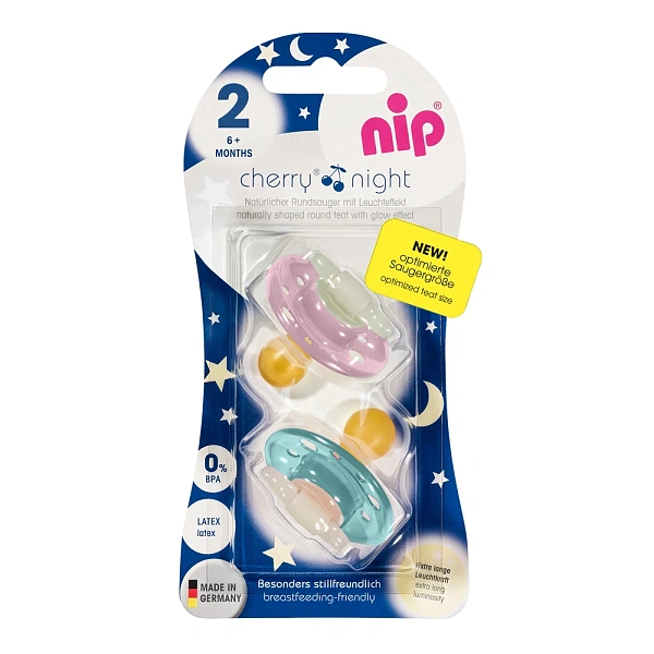 NIP Cherry Night F Suzetă latex, mărimea 2 (6+luni) N2