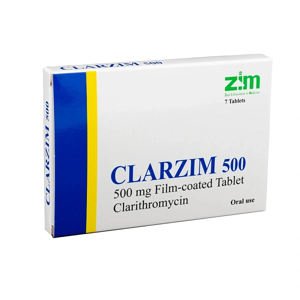 Clarzim (Claritromicin) 500mg comp.film. N7 Clarzim (Claritromicin) 500mg comp.film. N7