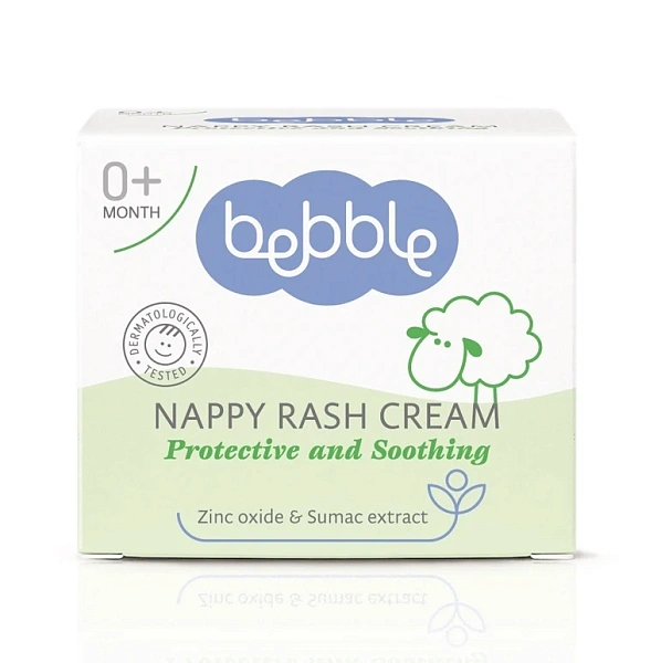 Bebble Cremă protectoare sub scutec contra eritemului fesier, 0+, 60ml