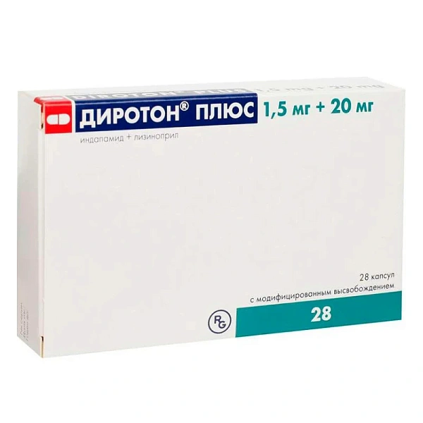 Diroton Plus 20mg/1,5mg caps. cu elib. modificata N14x2