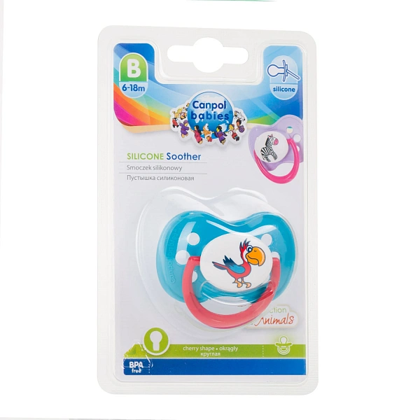 Canpol Baby 22/596 Suzeta rotunda din silicon 6-18 luni