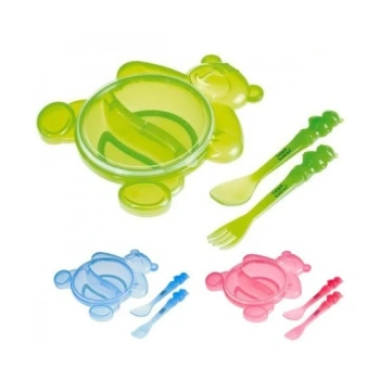 Canpol Baby 02/422 Set Farfurie capac, furculita, lingura