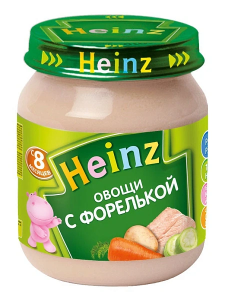 Heinz Piure de legume cu păstrăv 120g de la 8 luni