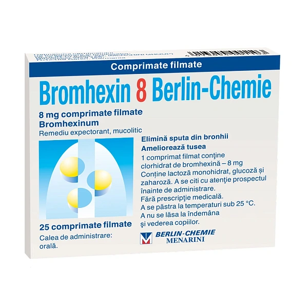 Bromhexin 8mg dr. N25  Bromhexin 8mg dr. N25