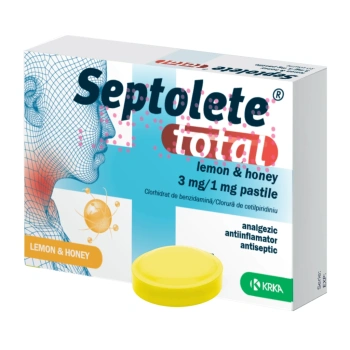 Septolete total lemon & honey pastile 3mg/1mg N8x2
