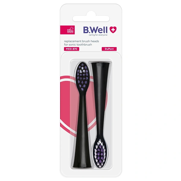 B.Well Perie rezervă neagră, 2buc (MED-870)