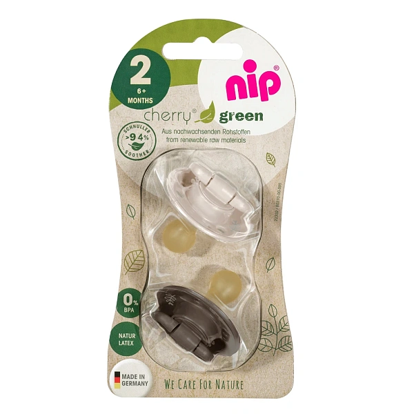 NIP Cherry Green F Suzetă latex, mărimea 2 (6+luni) N2