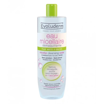 Evoluderm Apă micelară demachiantă pentru ten gras 500ml (15250)