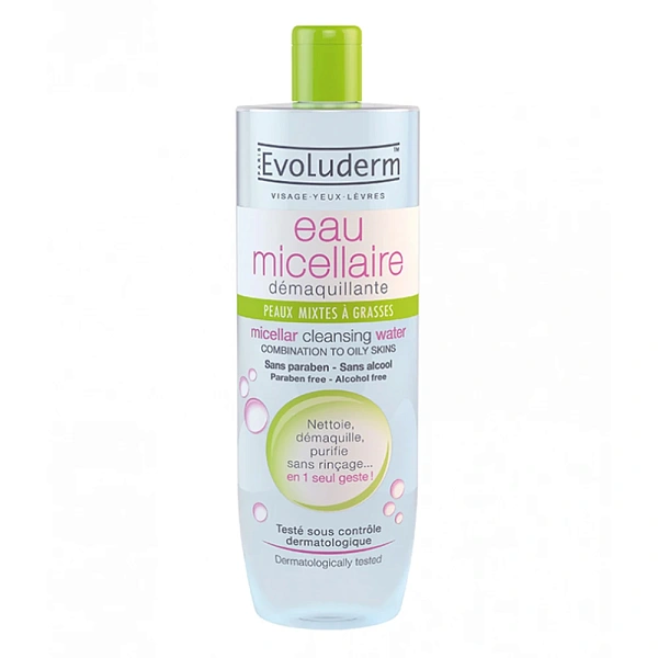 Evoluderm Apă micelară demachiantă pentru ten gras 500ml (15250)