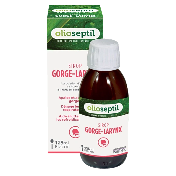INELDEA OLIOSEPTIL Sirop Gorge-Larynx (pentru gât–laringe) 125ml INELDEA OLIOSEPTIL Sirop Gorge-Larynx (pentru gât–laringe) 125ml