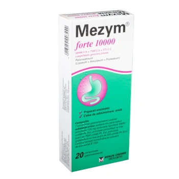 Mezym Forte 10000UI comp. film. N10x2 