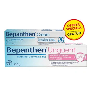 Bepanten unguent 100g + Bepanthen cremă 30g GRATUIT