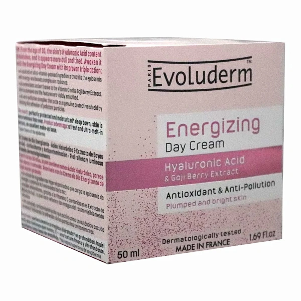 Evoluderm Crema energizantă pentru fata de zi, ten fără strălucire,30+, 50ml (18351)