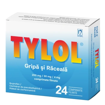 Tylol Gripă și răceală (200mg/30mg/4mg) comp.film. N24