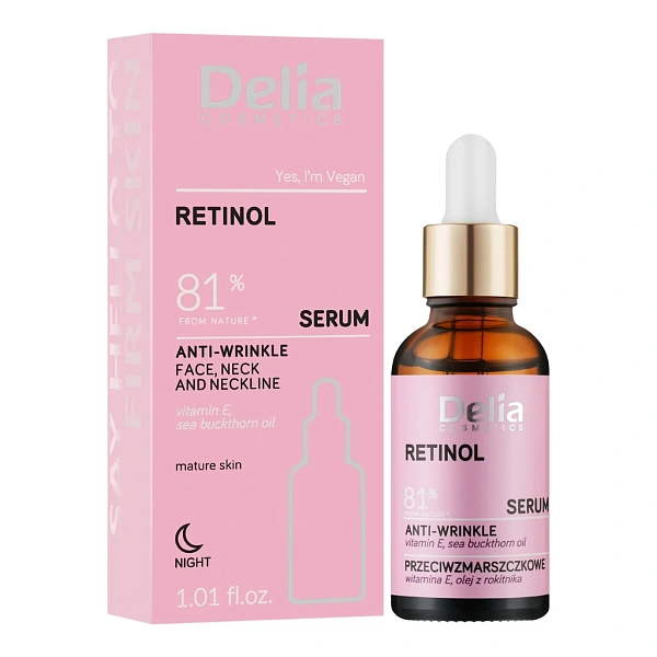 Delia Ser anti-rid pentru față, gat, decolteu cu retinol, 30ml