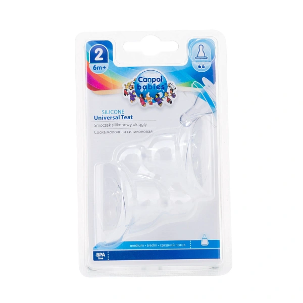 Canpol Baby 18/116 Tetina Silicon rotunda medie 2buc