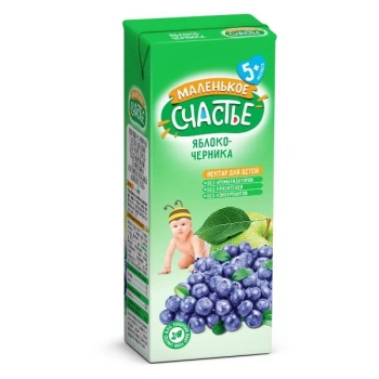Malenikoe Sciastie Suc măr,coacăză 0.2l