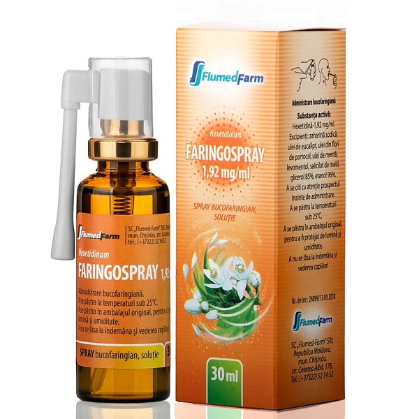 Faringo spray 1,92mg/ml bucofaring. 30ml 