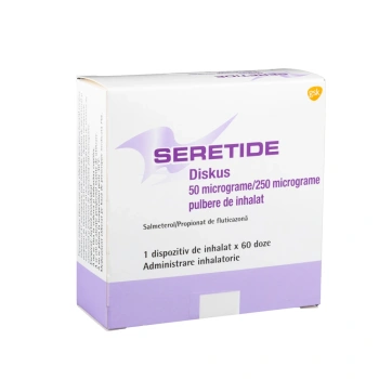 Seretide Accuhaler discus 50/250mcg 60doze pulb.inhalat.