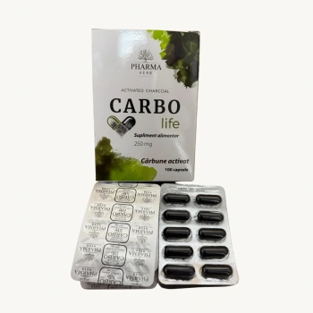 Carbune activat Carbo Life 250mg caps. N100