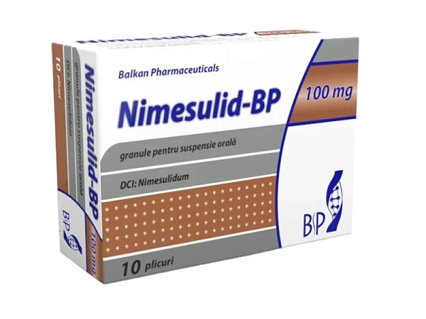 Nimesulid 100mg pulb./sol.orala 2.5g plic. N10