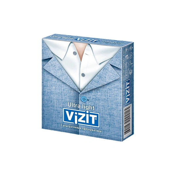 Prezervative Vizit N3 "Hi-Tech" Ultra Light (ultrasubtiri)