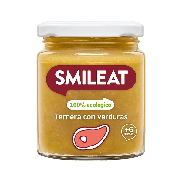 Smileat Piure organic din carne de vițel și legume, 6luni+, 230g Smileat Piure organic din carne de vițel și legume, 6luni+, 230g