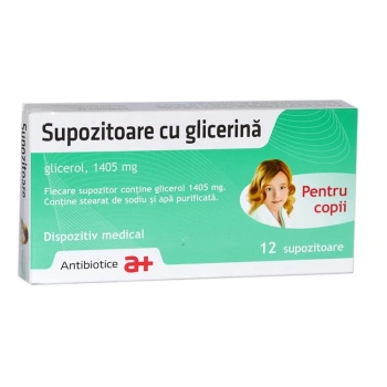 Glicerina pentru copii 1405mg sup. N6x2 