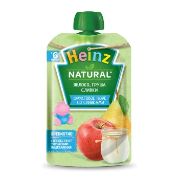 Heinz Pireu măr,pere cu smantana dulce 90g