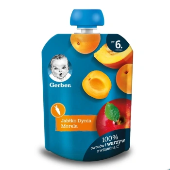 Gerber Piure măr, dovleac, caise 90g