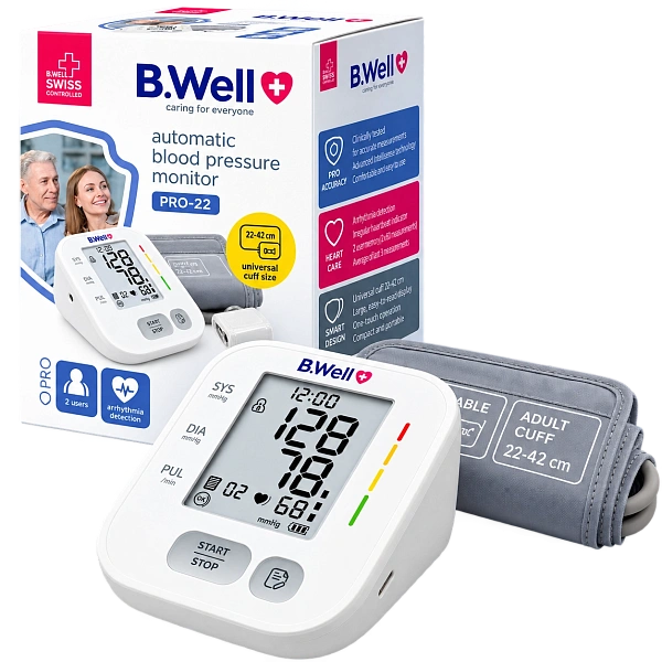 B.Well Tonometru digital automat pentru braț (PRO-22)