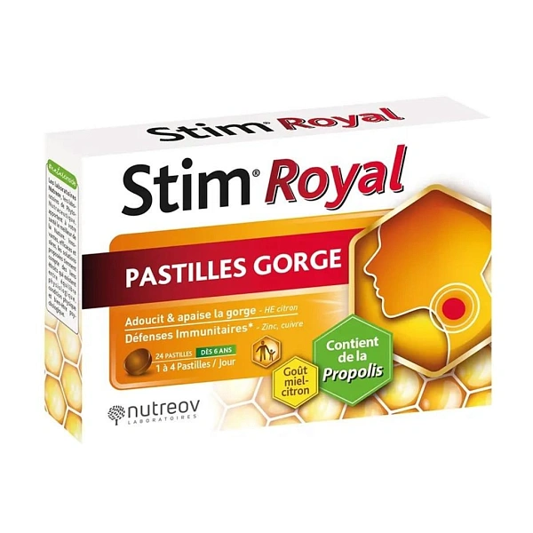 Nutreov Stim Royal past. pentru gât cu propolis, miere și lămâie N24