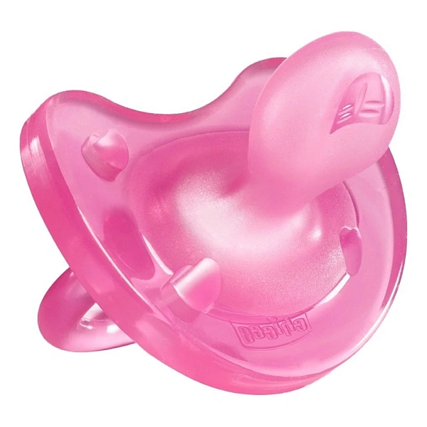 Chicco Suzeta ortodontica silicon roz, 6+, 1 buc (27121)