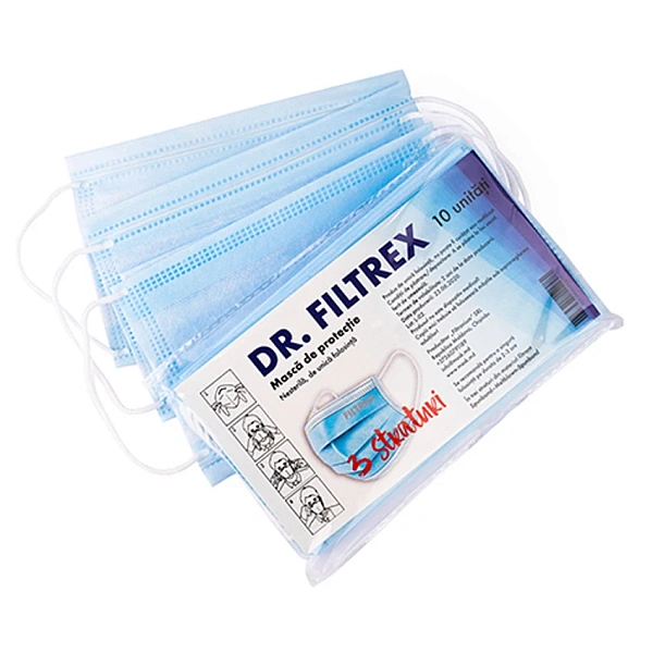 Masca medicala N10 (3 straturi) Dr.Filtrex