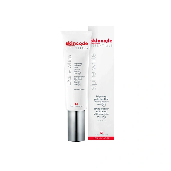 Skincode Essentials Alpine White Fluid depigmentant SPF50 30ml  Skincode Essentials Alpine White Fluid depigmentant SPF50 30ml