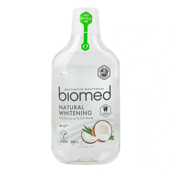 Biomed Apă de gură Natural whitening, 500ml