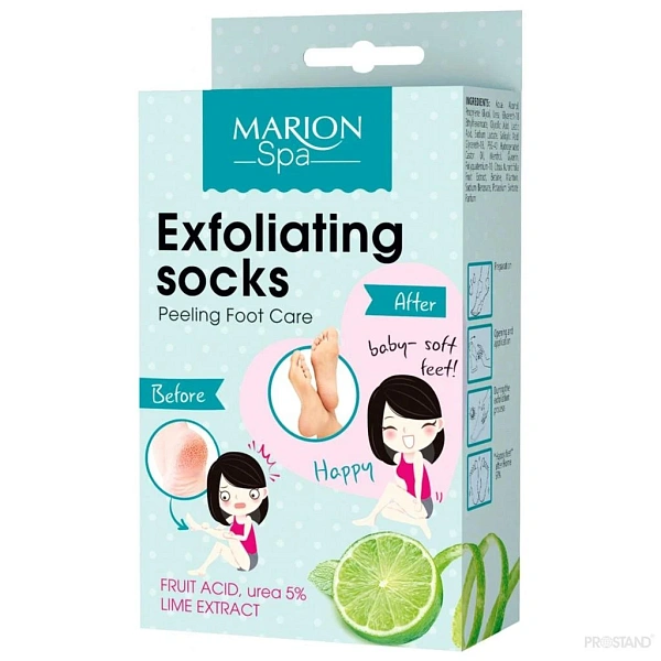 MARION Sosete exfoliante pentru pedichiura EX1114