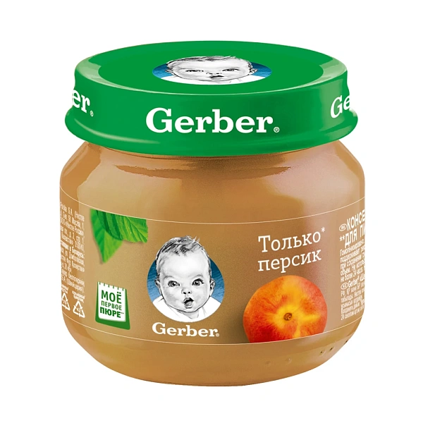 Gerber Pireu piersic 80g
